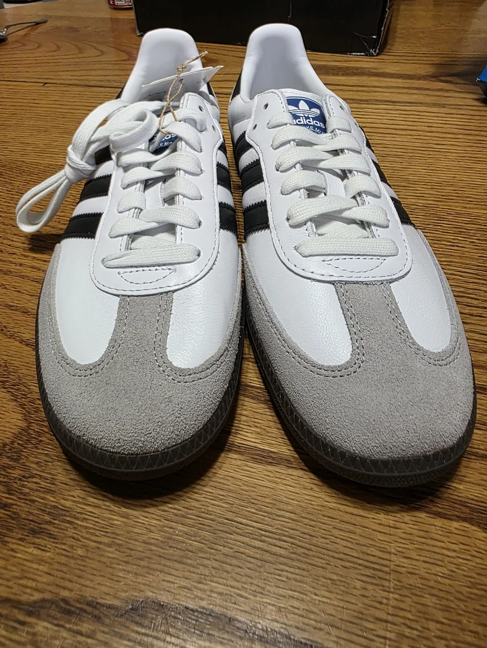 adidas Samba OGWhite / Gray / Black Classic Sneakers Size 7.5m/9w NEW - Picture 6 of 8